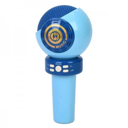 Детский микрофон BabyToys 8027-1B со светом и музыкой, 20см