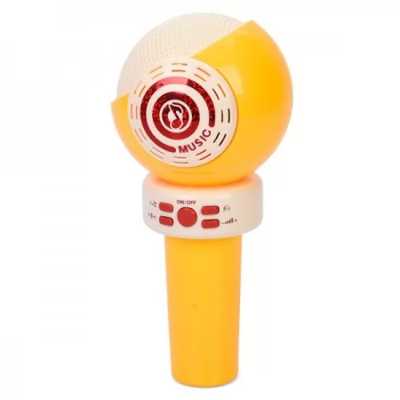 Детский микрофон BabyToys 8027-1B со светом и музыкой, 20см