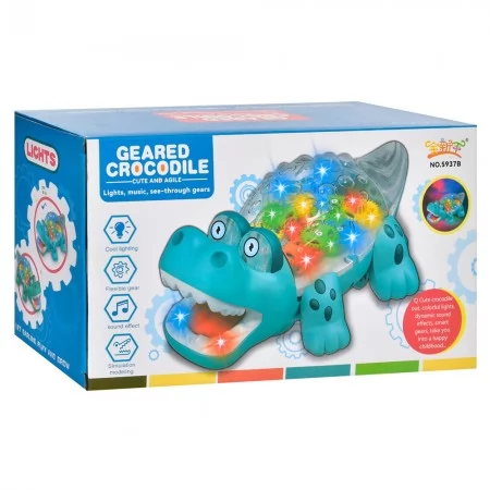 Музична іграшка крокодил BabyToys зі світлом і музикою