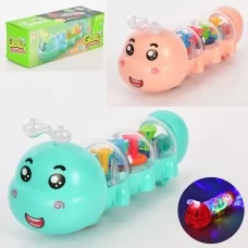 Музыкальная гусеница BabyToys 6608-19B, ездит, свет и музыка