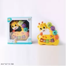 Детское пианино BabyToys 855-186A жираф с музыкой и светом