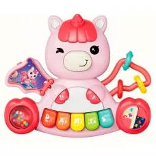 Детское пианино BabyToys XQS2071A единорог с музыкой и светом
