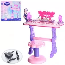 Детский синтезатор BabyToys 6618 со стульчиком и светом