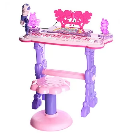 Детский синтезатор BabyToys 6618 со стульчиком и светом Детский синтезатор BabyToys 6618 со стульчиком и светом