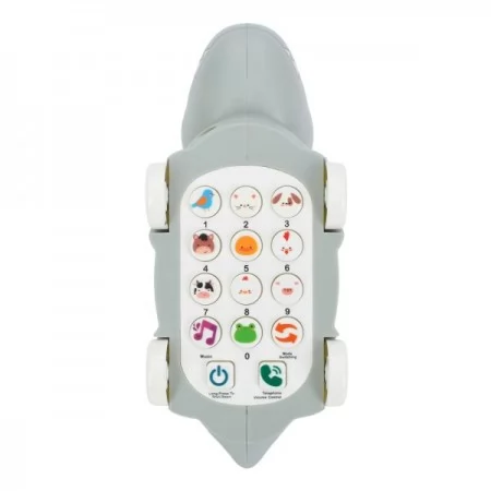 Игрушечный телефон динозавр BabyToys B8808A со звуками и светом