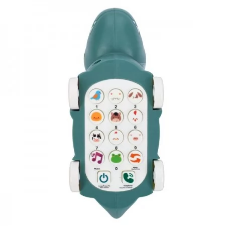 Игрушечный телефон динозавр BabyToys B8808A со звуками и светом