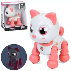 Животное YSD05 кот, 14,5-18-10см, ходит, повтор, сенсорный, звук, свет, на бат-ке, в кор-ке
