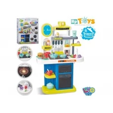 Игровая кухня с паром и мойкой 76 см, со звуком и светом, 45 предметов, Limo Toy 16911B