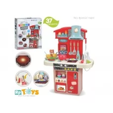 Игровая кухня 16912A, со светом и звуком, с мойкой и духовкой, 37 предметов, Limo Toy