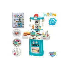 Игровая кухня 16913B с паром и мойкой 66 см, со звуком и светом, 41 предмет, Limo Toy