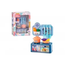 Игровая кухня 599-1 компактная с посудой и плитой, 24 см Игровая кухня 599-1 компактная с посудой и плитой, 24 см