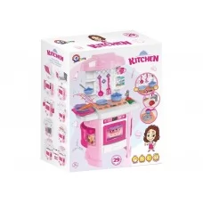 Детская игрушечная кухня, 29 предметов в коробке, Технок 6696
