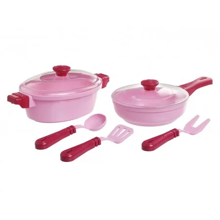 Дитячий іграшковий набір посуду рожевий Cooking Set 23 предмети Юніка 71740 Дитячий іграшковий набір посуду рожевий Cooking Set 23 предмети Юніка 71740