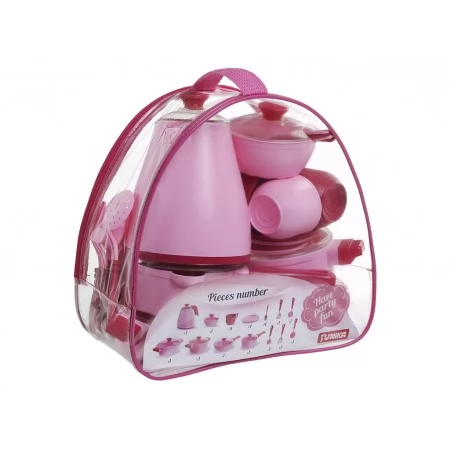 Дитячий іграшковий набір посуду рожевий Cooking Set 23 предмети Юніка 71740 Дитячий іграшковий набір посуду рожевий Cooking Set 23 предмети Юніка 71740