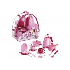 Дитячий іграшковий набір посуду рожевий Cooking Set 39 предметів Юніка 71764