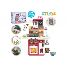 Кухня WD-825A, с мойкой и плитой, звук, посуда, продукты, эффект пара, 63 предмета, Limo Toy Кухня WD-825A, с мойкой и плитой, звук, посуда, продукты, эффект пара, 63 предмета, Limo Toy