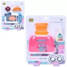 Бытовая техника WS011 продукты, 2 вида (тостер, микроволновка), в слюде