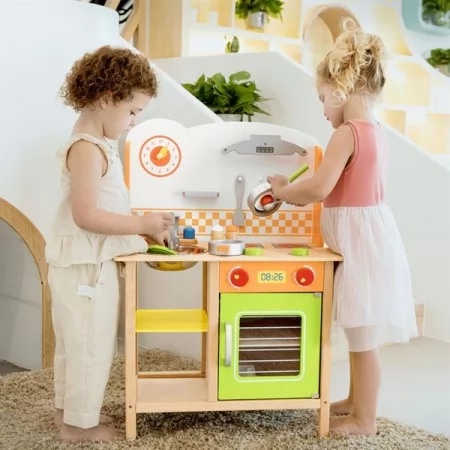 Дитяча кухня Viga Toys з дерева з посудом 50957FSC Дитяча кухня Viga Toys з дерева з посудом 50957FSC