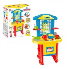  Кухня №3 2124 "Technok Toys", пательня, каструля, 2 тарілки, 2 чашки, столове приладдя, чайник, в коробці