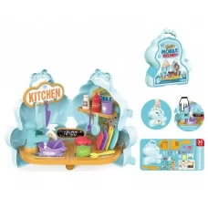 Игрушечная кухня BabyToys 8171 с мойкой и посудой, 29 предметов