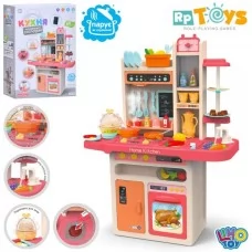 Кухня 889-162 93,5-71-28,5 см, плита, холодильник, продукти, мийка-ллється вода (механічні), дощечка для малювання, яйцеварка, посуд, продукти, музика, звук, світло, на батарейці, в коробці Кухня 889-162 93,5-71-28,5 см, плита, холодильник, продукти, мийка-ллється вода (механічні), дощечка для малювання, яйцеварка, посуд, продукти, музика, звук, світло, на батарейці, в коробці