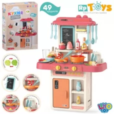 Кухня 889-350 45,5-22-в63см, плита, мойка-льющаяся вода(механич.), звук, свет, холодильник, посуда, продукты, доска для рисования, мел, губка, 49пр., на бат-ке, в коробке, 49,5-36-13см Кухня 889-350 45,5-22-в63см, плита, мойка-льющаяся вода(механич.), звук, свет, холодильник, посуда, продукты, доска для рисования, мел, губка, 49пр., на бат-ке, в коробке, 49,5-36-13см