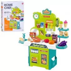 Игрушечная кухня BabyToys 922-208 с посудой и продуктами, 53 предмета