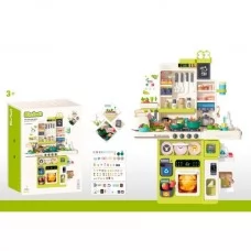 Дитяча ігрова кухня WD-8824B 69-27-в100см, плита, духовка, мийка-ллється вода(механіч.), пара/дим,музика(англ.), звук, світло, посуд, продукти, на бат-ці, в коробці, 46-65,5-17см Дитяча ігрова кухня WD-8824B 69-27-в100см, плита, духовка, мийка-ллється вода(механіч.), пара/дим,музика(англ.), звук, світло, посуд, продукти, на бат-ці, в коробці, 46-65,5-17см