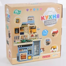 Кухня WD-8827B 60-20-в90см, плита, духовка, холодильник, сенсорний екран, мийка-ллється вода(механ), пара, звук, світло, музика(англ), посуд, продукти, дошка для записів, 75пред, на бат-ці, в коробці, 43-46-18см