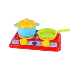 Кухня "Галинка 2" 1578 "Technok Toys" плита, кастрюля, сковородка, крышка, 20см, в пакете Кухня "Галинка 2" 1578 "Technok Toys" плита, кастрюля, сковородка, крышка, 20см, в пакете