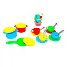 "Маринка 1" 0687 "Technok Toys" 2 каструлі, сковорідка, 3 кришки, 4 чайні сервізи, в пакеті "Маринка 1" 0687 "Technok Toys" 2 каструлі, сковорідка, 3 кришки, 4 чайні сервізи, в пакеті