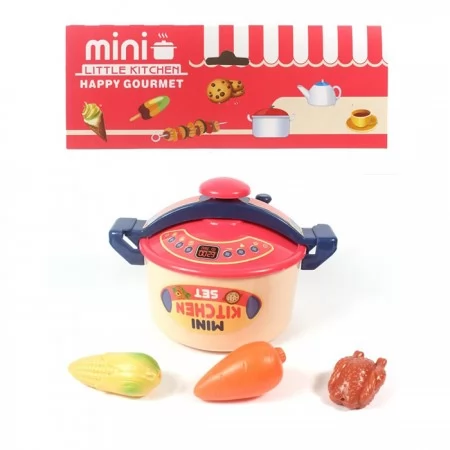 Игрушечная мультиварка BabyToys 3703C с посудой, разные цвета