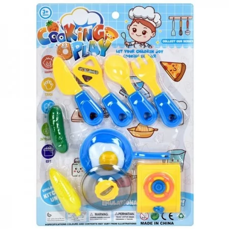 Іграшкова плита BabyToys 8812-9A з посудом і продуктами