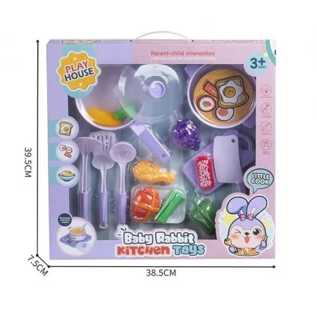 Детская посудка BabyToys HY 22-4 из 17 предметов с продуктами