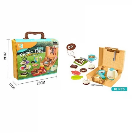 Іграшковий набір продуктів BabyToys 699-91, 18 елементів для чаювання