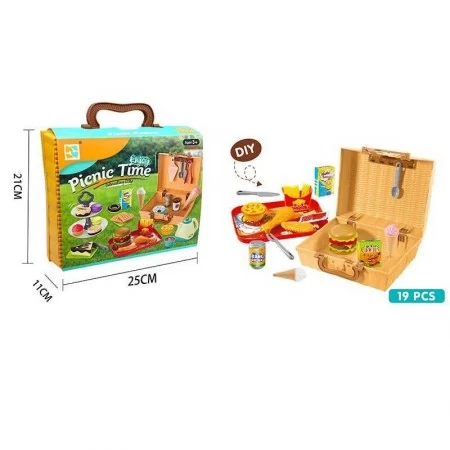 Конструктор бургера BabyToys 699-93, 19 елементів, пластик