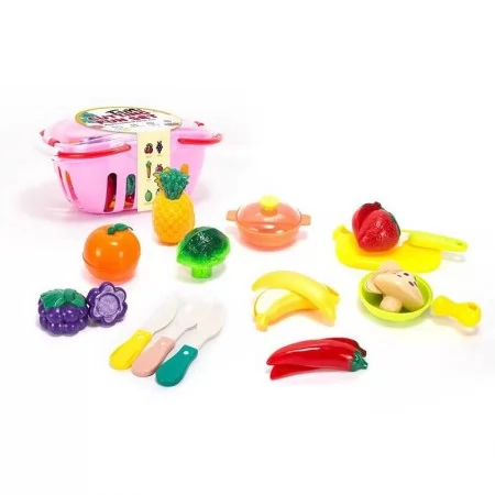 Іграшковий кошик для покупок BabyToys BC 8010 з посудом