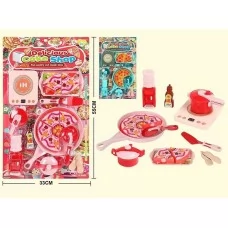 Игровой набор кухня BabyToys 6619-70 с плитой и посудой для девочек