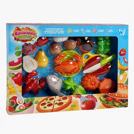 Детская игрушка набор продуктов WToys 10280 овощи фрукты 24 элемента