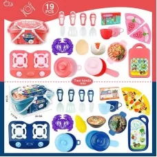 Іграшковий посуд BabyToys 3335, 18 елементів у кошику