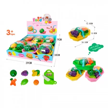 Іграшкові продукти BabyToys 0355Y на липучці з дошкою, 6 шт