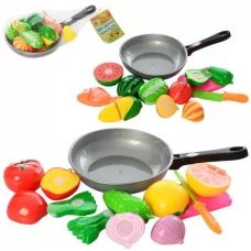Продукты 7013C на липучке, 6шт, овощи/фрукты, сковородка, досточка, 2вида, в сетке Продукты 7013C на липучке, 6шт, овощи/фрукты, сковородка, досточка, 2вида, в сетке