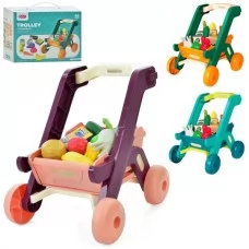 Детская тележка супермаркет BabyToys с 40 предметами