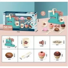 Кофеварка игрушечная BabyToys со звуком и светом 13 предметов