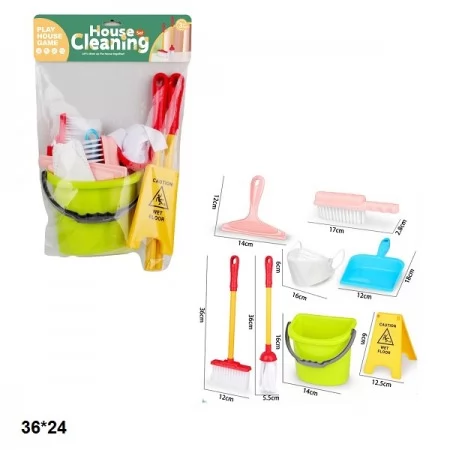Ігровий набір для прибирання BabyToys 055-2 у відрі пластиковий