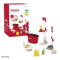 Ігровий набір для прибирання BabyToys 86003 з відром Ігровий набір для прибирання BabyToys 86003 з відром