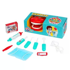  Набір стоматолога 7341 "Technok Toys", 11 елементів, щелепа, маска, окуляри, бейдж, інструменти, в коробці