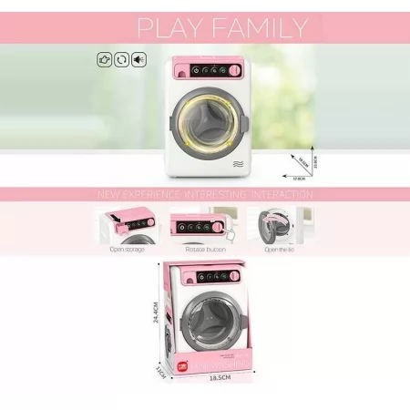 Пральна машина LS 820 C 83 р.: 17.8х10.5х23.8 см, підсвічування, звуки, обертається барабан, відчиняються дверцята, висувний відсік, в коробці
