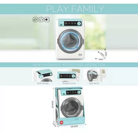 Пральна машина LS 820 Q 83 17.8х10.5х23.8 см, підсвічування, звуки, обертається барабан, відчиняються дверцята, висувний відсік, в коробці