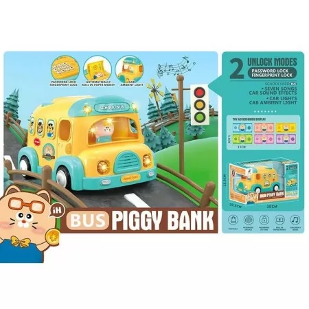 Сейф-копилка Автобус BabyToys со светом и звуком